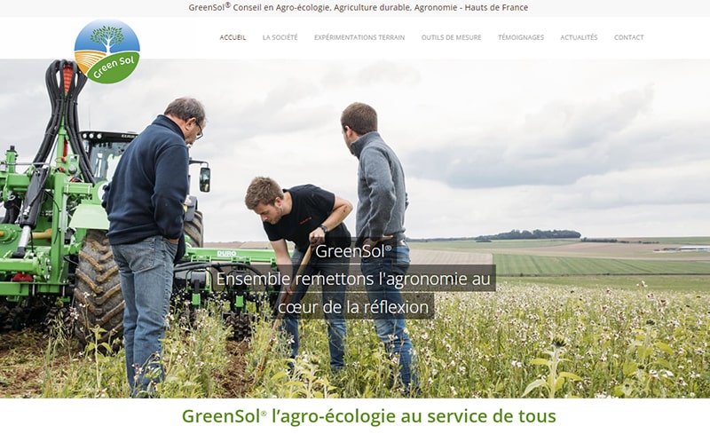 Site Internet GreenSol Création de site de Conseil en agro-écologie
